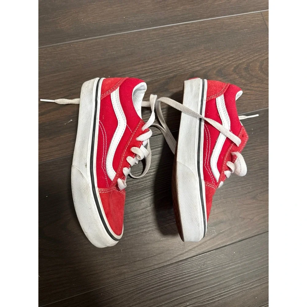 Red Vans Size 1